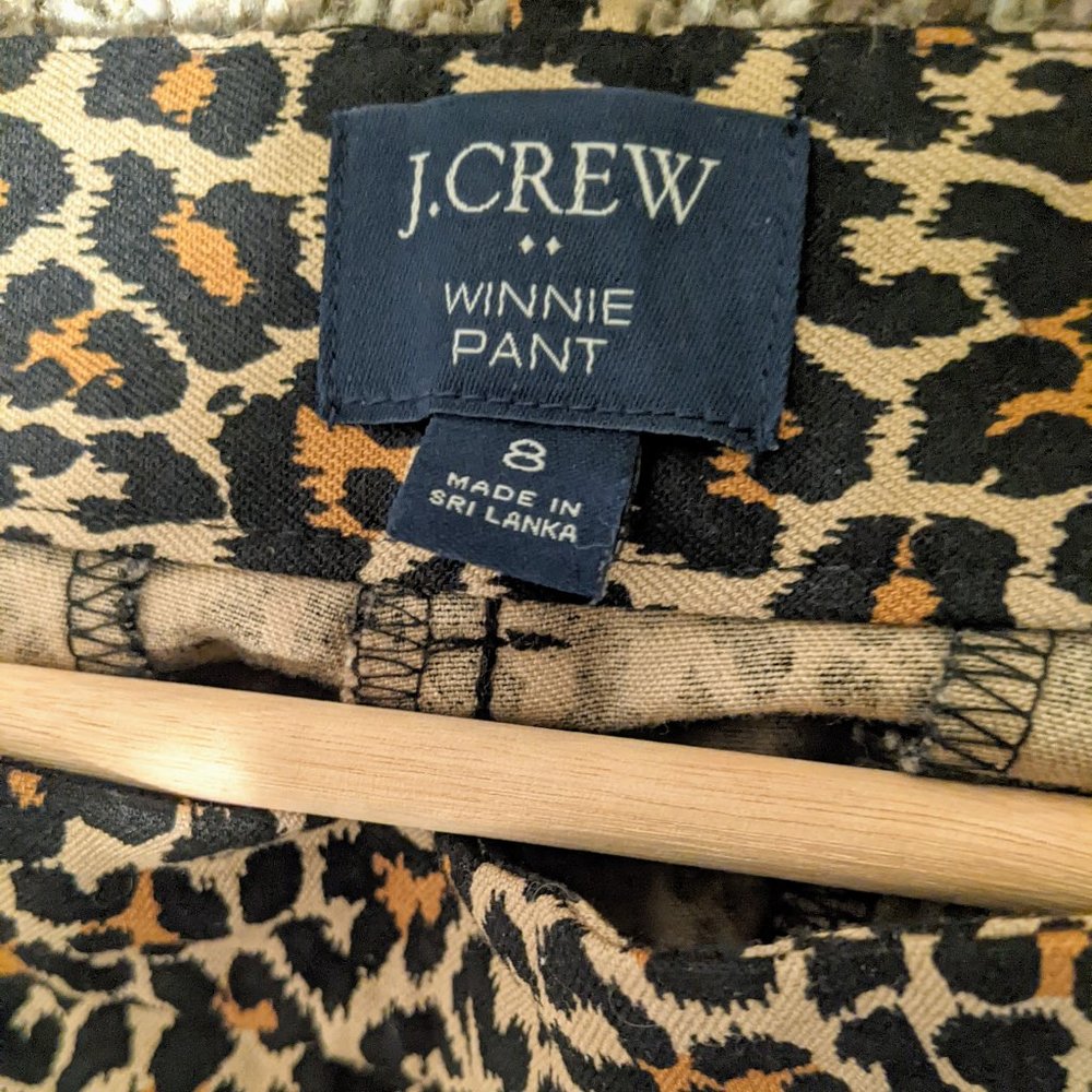 J Crew  Winnie Leopard Pant